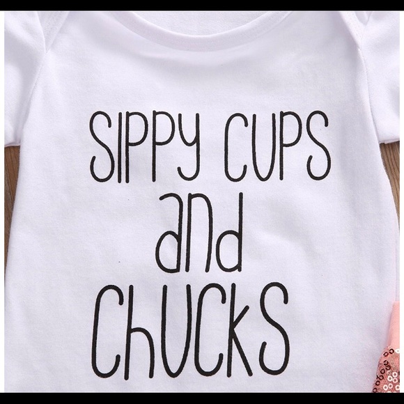 Sippy Cups and Chucks 2 Piece Set. - Picture 3 of 6